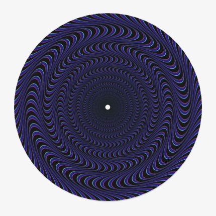 feutrine vinyle psychédélique bleue