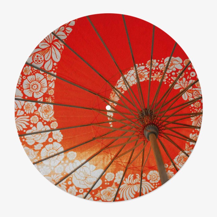 Japanese Umbrella Vinyl Slipmat for 33 RPM Turntable | Feylt