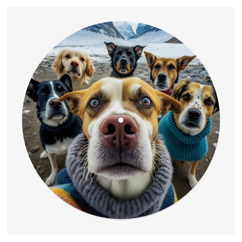 feutrine vinyle chien