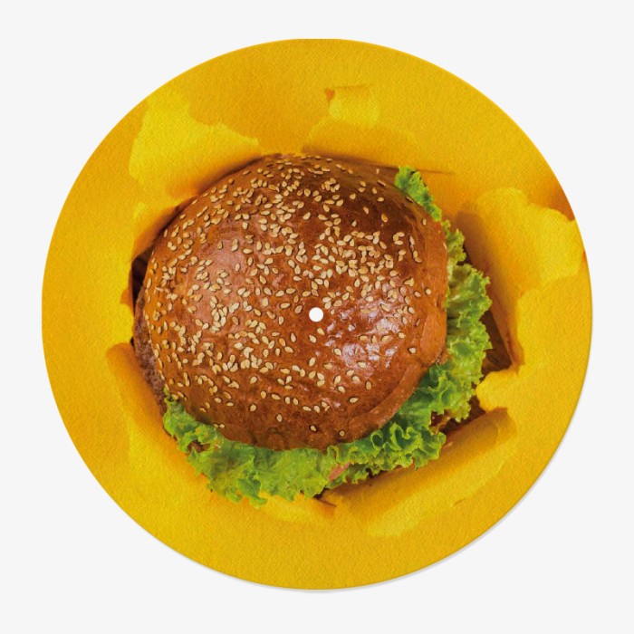 Burger Vinyl Slipmat for 33 RPM Turntable | French Printing | Feylt