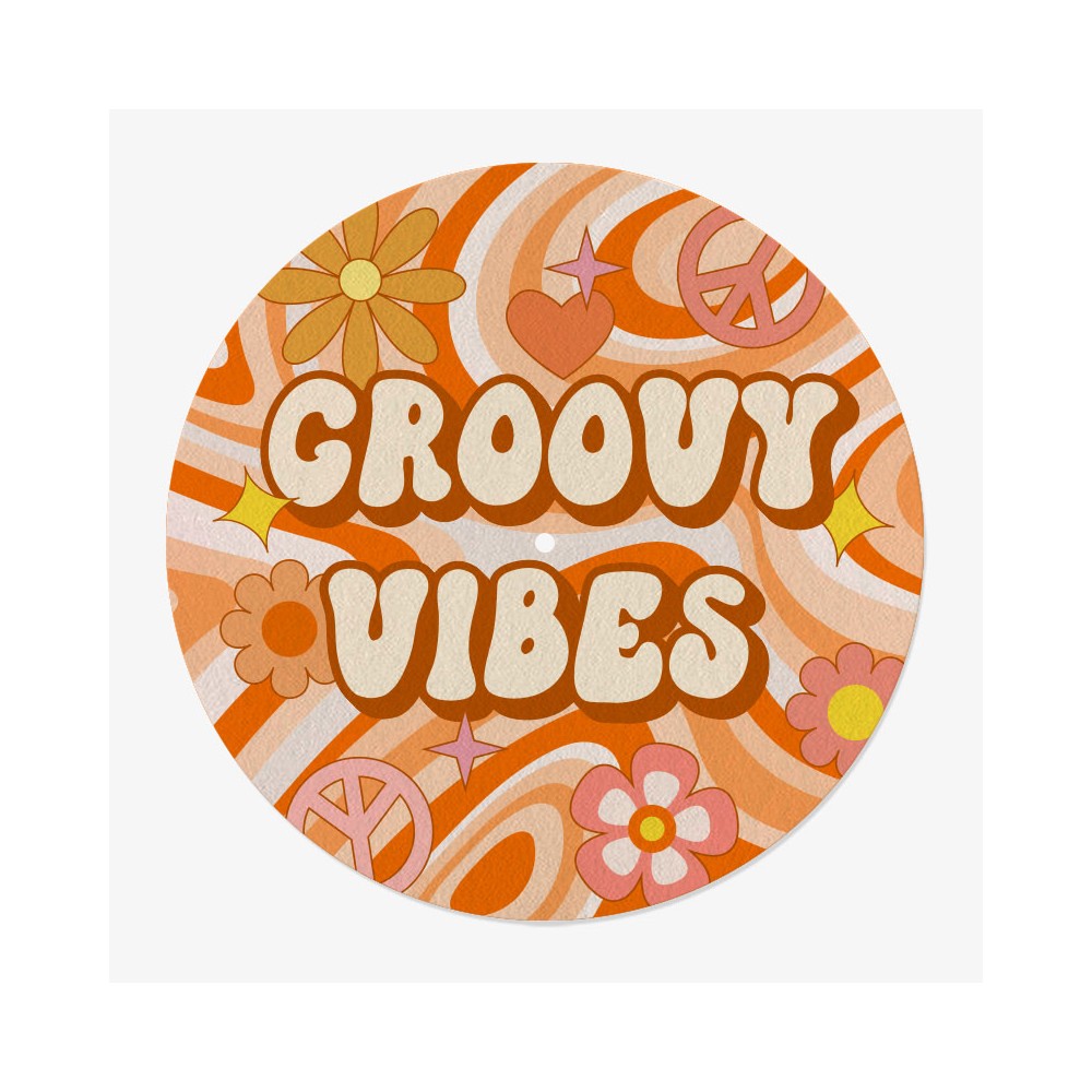 Groovy Vinyl Slipmat | 12 po Slipmat for Vinyl Turntable | Feylt