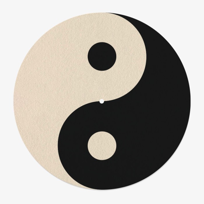Ying Yang Vinyl Slipmat | 12" Slipmat for Vinyl Turntable | Feylt