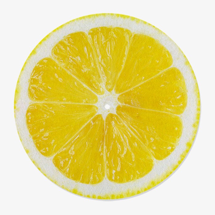 Citrus Vinyl Slipmat | Fun Citrus Slipmat for Vinyl Turntable | Feylt
