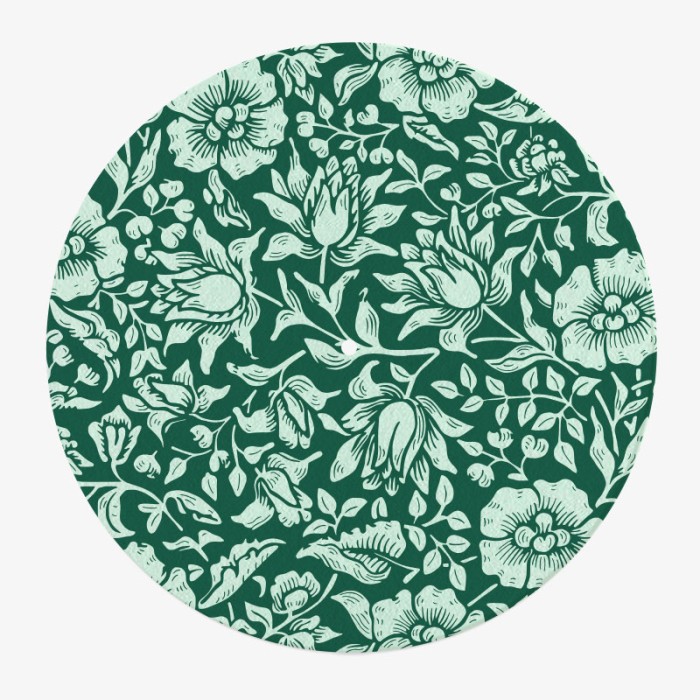 Flowery Vinyl Slipmat | 12 po Slipmat for Vinyl Turntable | Feylt