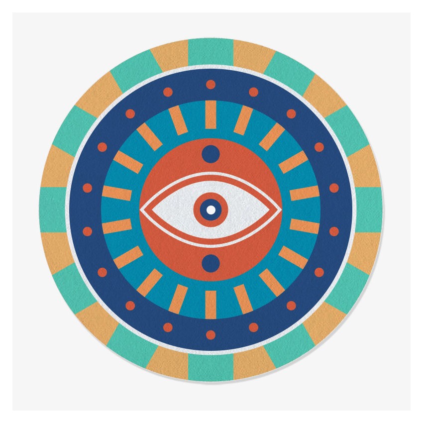 Eye Design Vinyl Slipmat | Design Slipmat for Vinyl Turntable | Feylt
