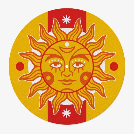 Sun Tarot Vinyl Slipmat | Fun Slipmat for Vinyl Turntable | Feylt