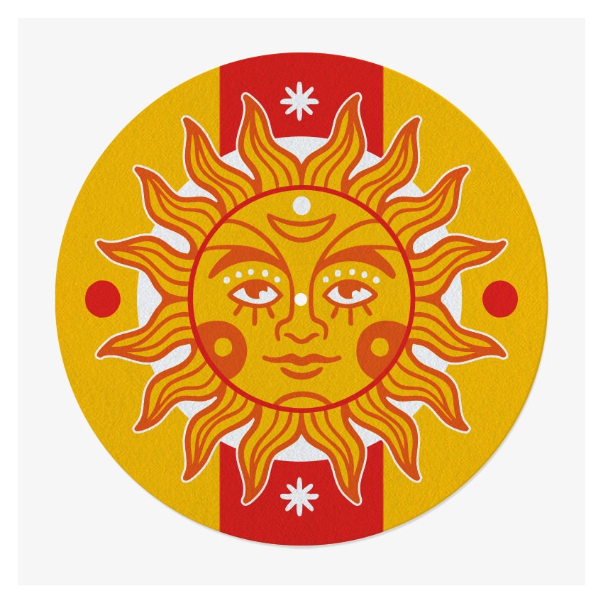 Sun Tarot Vinyl Slipmat | Fun Slipmat for Vinyl Turntable | Feylt