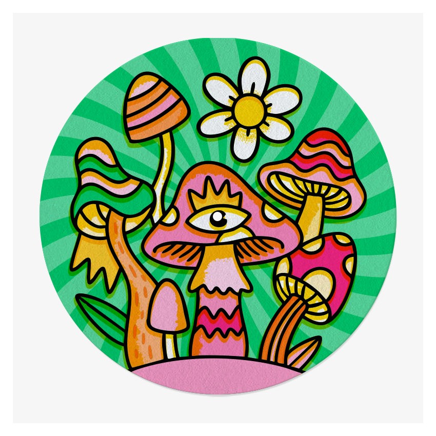 Felt Vinyl Mushroom | Felt 33 RPM Turntable Vinyl | Feylt