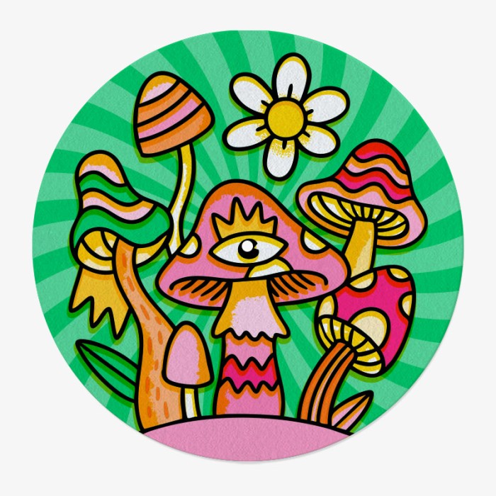 Felt Vinyl Mushroom | Felt 33 RPM Turntable Vinyl | Feylt