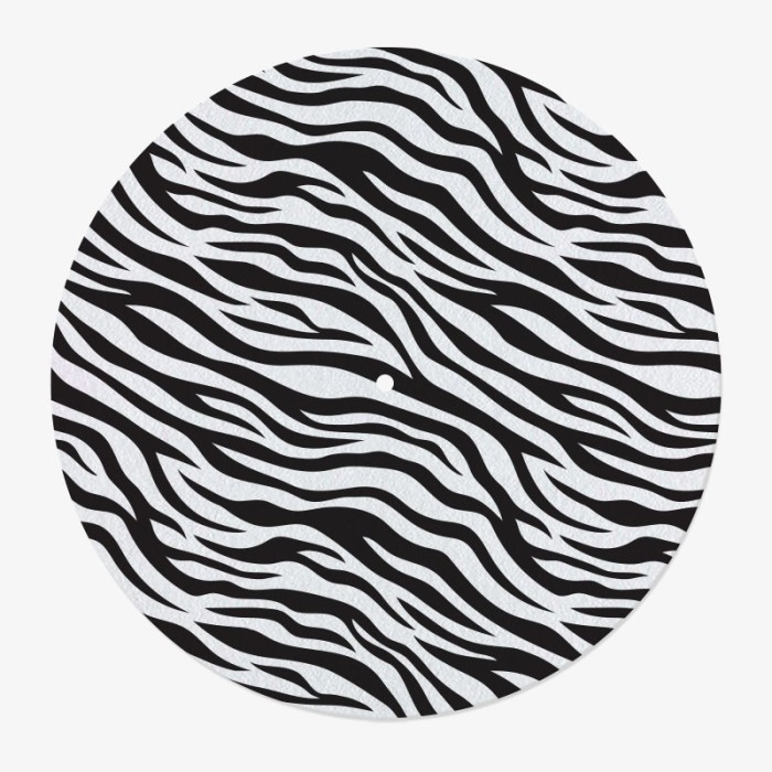 Zebra Pattern Vinyl Slipmat | Original 12” Vinyl Slipmat | Feylt