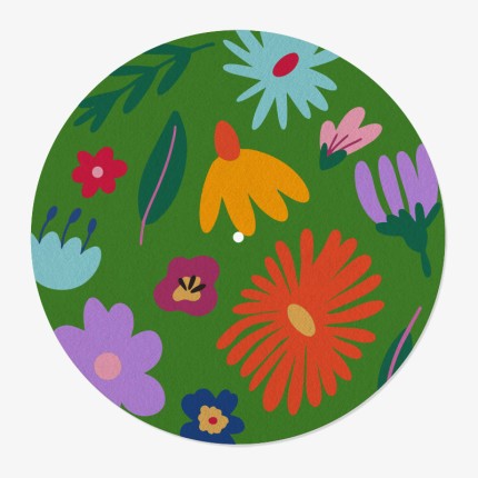 Flowers Vinyl Slipmat | Designer Slipmat for Turntables | Feylt