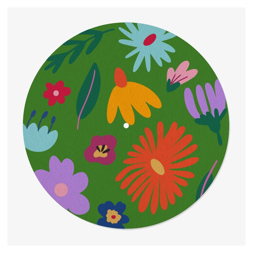 Flowers Vinyl Slipmat | Designer Slipmat for Turntables | Feylt