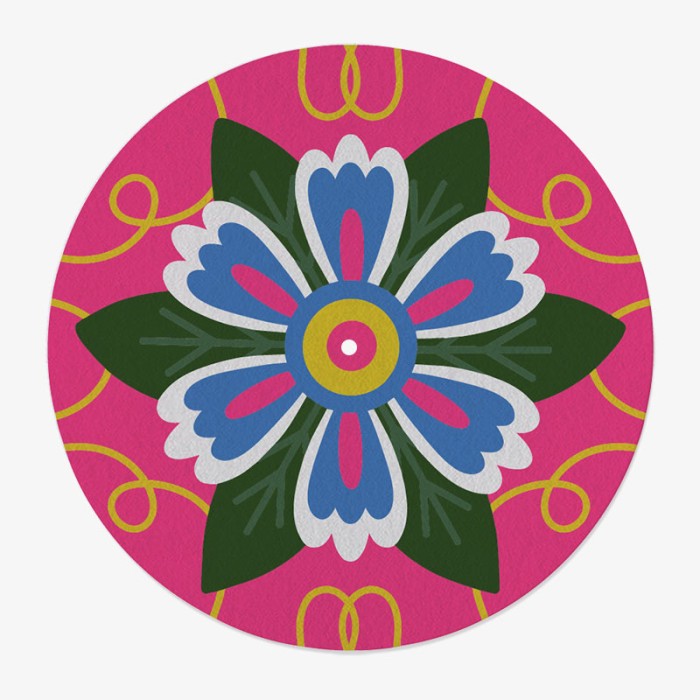 Flower Power Vinyl Slipmat