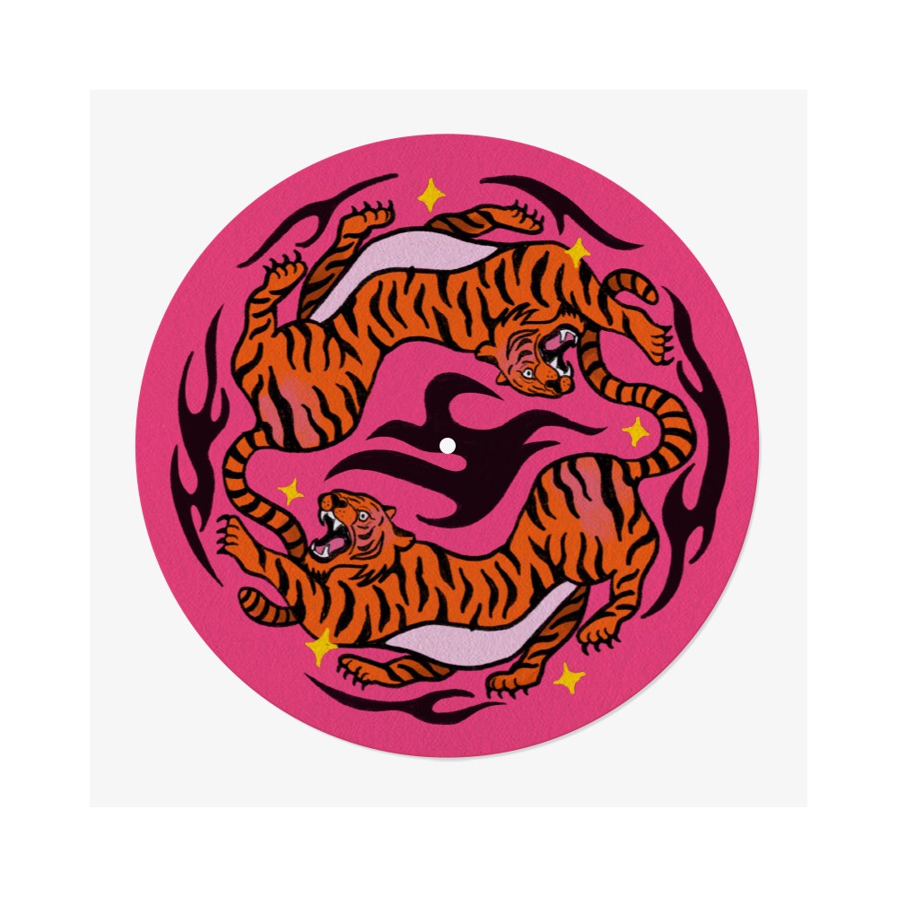 Feutrine Vinyle Tigre Rose